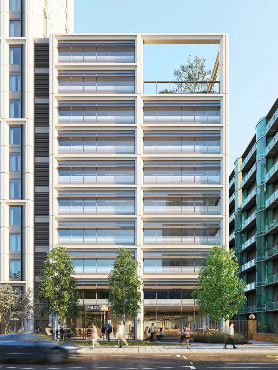 CGI of the front elevation of 52 Uxbridge Road