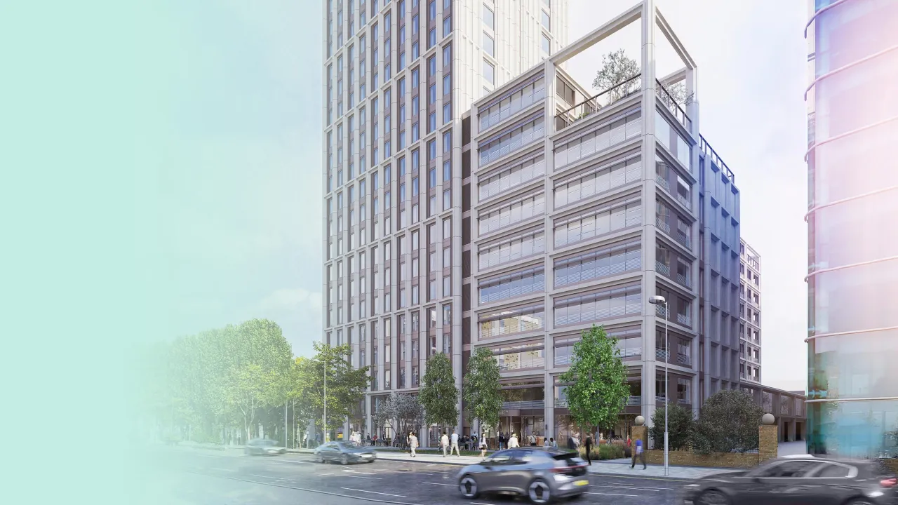 CGI of 52 Uxbridge Road, a new office building on Uxbridge Road in Ealing